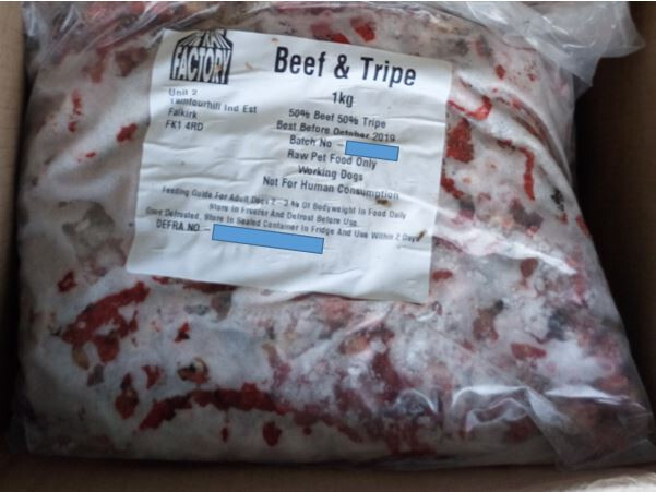 Raw dog food recalled